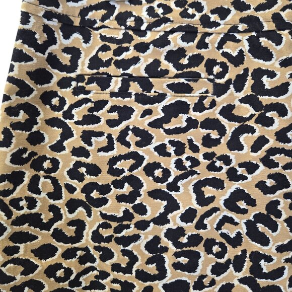 Talbots Petites Leopard Print Mini Skirt Size 8 Petite - Picture 4 of 6